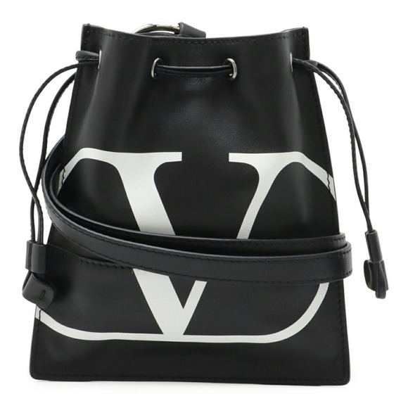 VALENTINO GARAVANI Black Leather Pouch - Picture 1 of 8